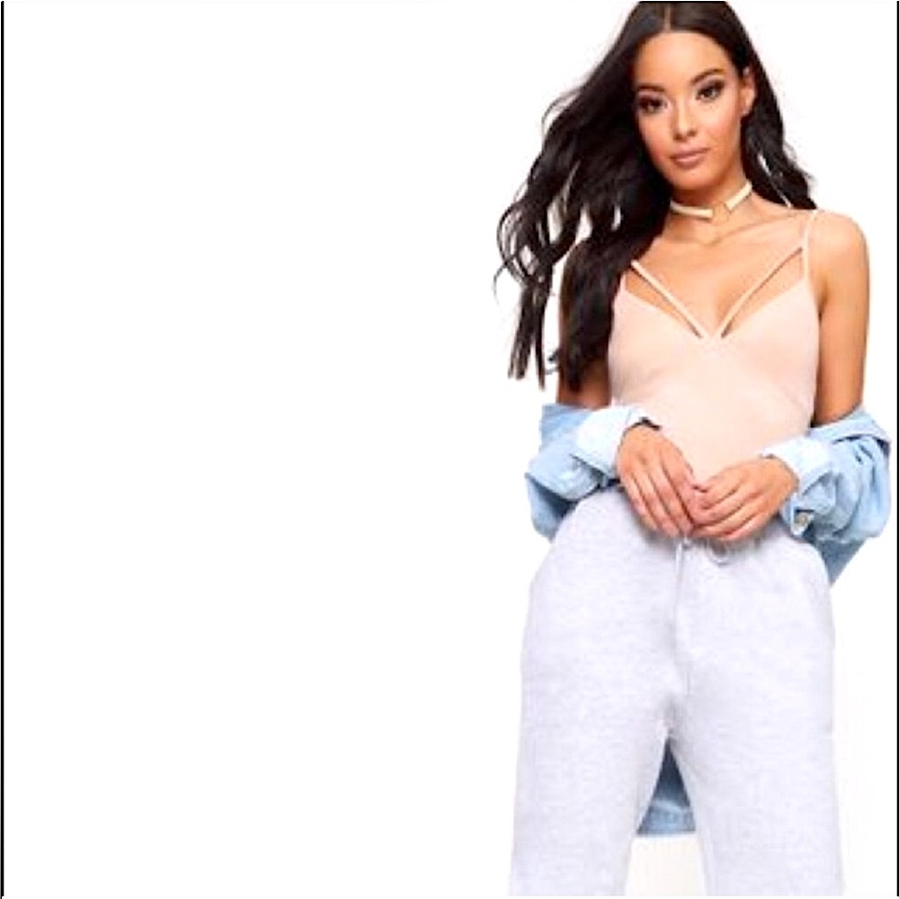PLT Strappy Nude Bodysuit